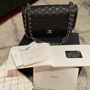 Chanel Classic Jumbo Double Flap in SHW